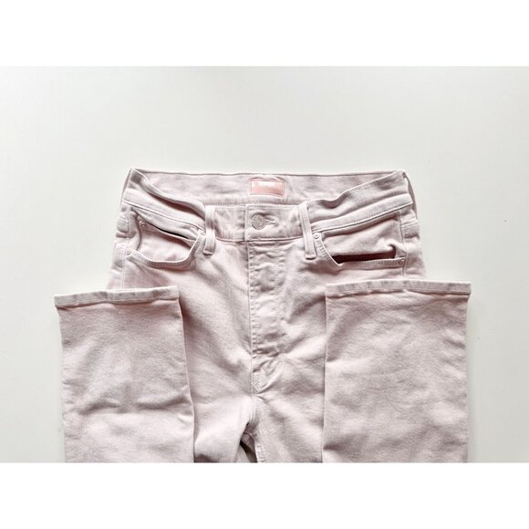 MOTHER The Dazzler Hover Pale Peach Pink High Rise Skinny Jeans, Size 27 - Picture 12 of 16